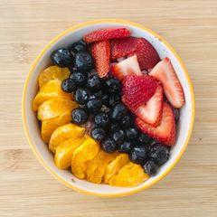 A picture of Healthy colorful breakfast.