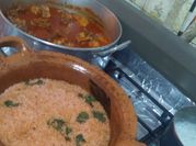 Una foto de salsa comino
