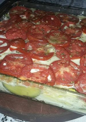 Una foto de Verduras al horno con crema facilísimo