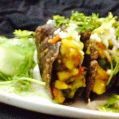 A picture of Falahari Tacos...kuttu atta tacos.