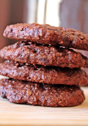 Una foto de Galletas veganas doble chocolate