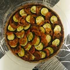 Une photo de Tarte à la courgette et à la tomate