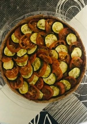Une photo de Tarte à la courgette et à la tomate