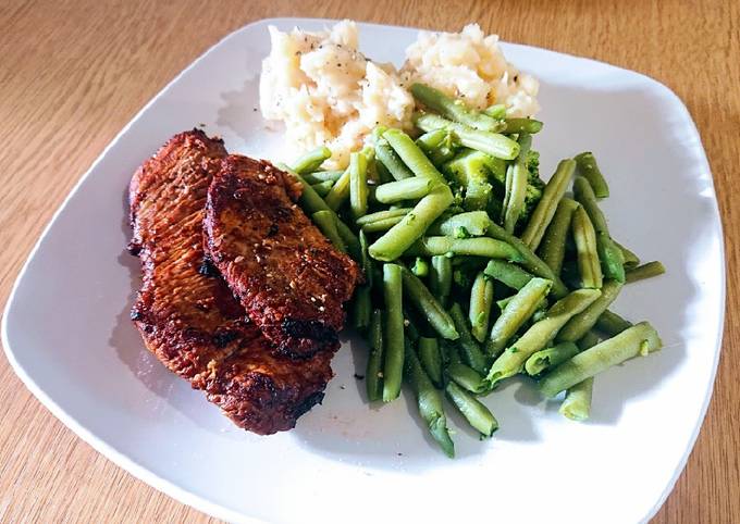 Italian-Style Turkey Steaks With Crushed Potatoes