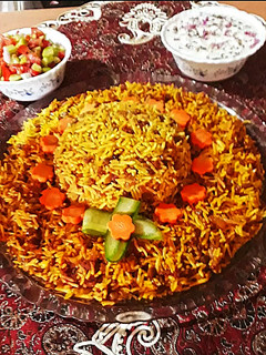 عکسی از دستور عدس پلو قرمز