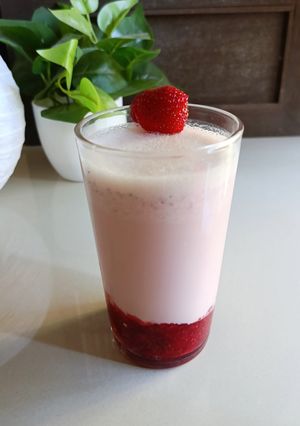 Foto resep Susu Keju Stroberi