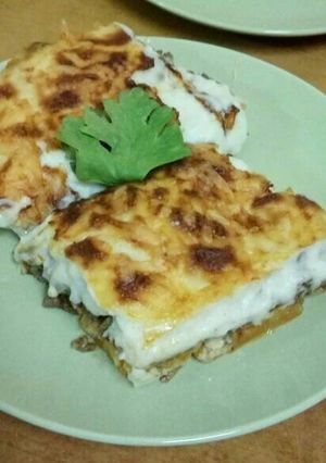 صورة لوصفة غراتان البطاطا و اللحم المفروم