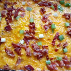A picture of Sausage bacon and egg casserole.