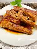 Costillas asadas al Moscatel