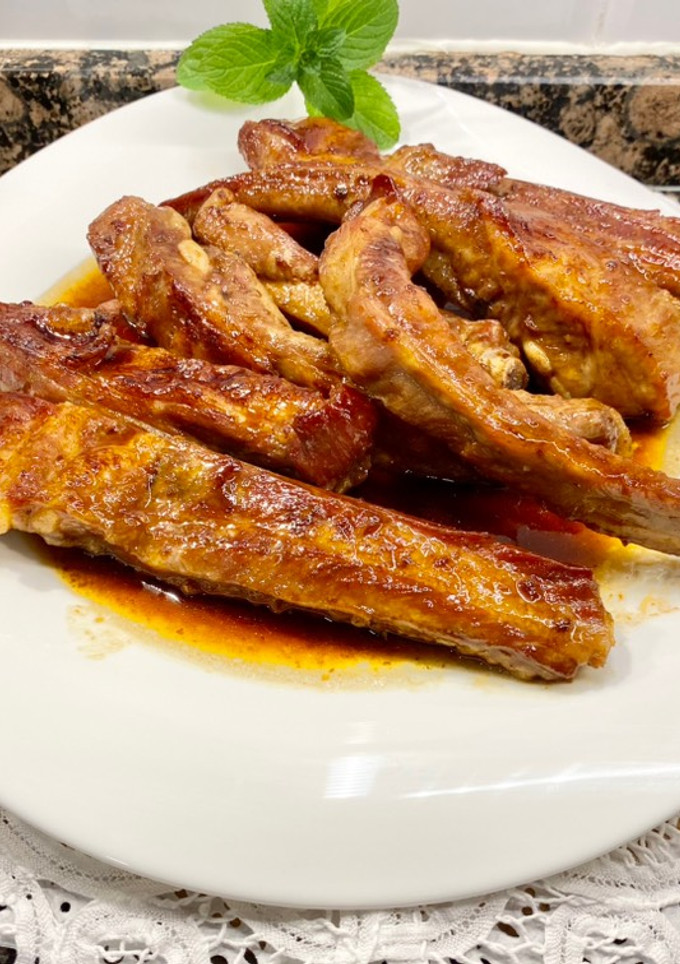 Una foto de Costillas asadas al Moscatel