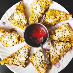Egg Cheese Chilli Toast A picture of Egg Cheese Chilli Toast.