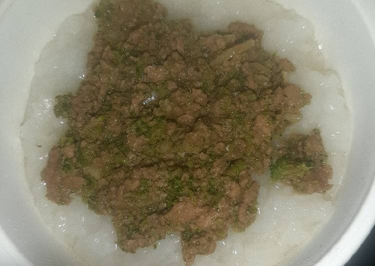 Tumis daging cincang brokoli mpasi 10 bln