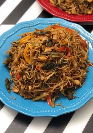 雪菜肉絲炆米 的食譜成品照片