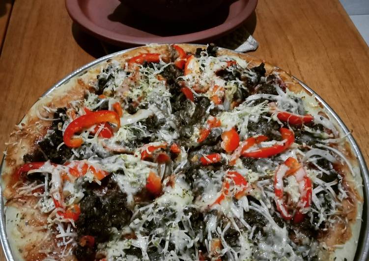 Resep Pizza daging lada hitam yang Enak Banget