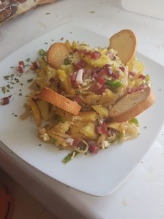 Una foto de Revuelto jamón serrano
