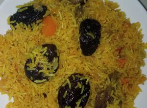 صورة لوصفة أرز بسمتي ب اللحم مع البرقوق 😋😋😋👌