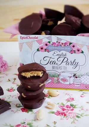 Une photo de Palets chocolat et beurre de cacahuète