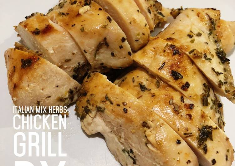 Langkah Mudah untuk Membuat Italian Mix Herbs Chicken Grill (Menu diet dan enak) Anti Gagal