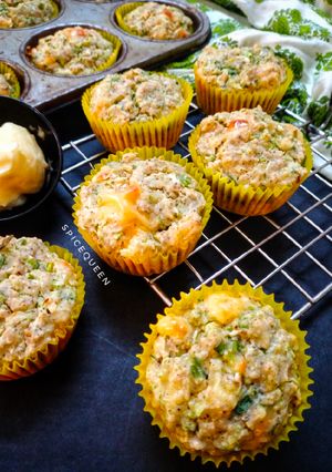 A picture of Broccoli Cheese Muffins.