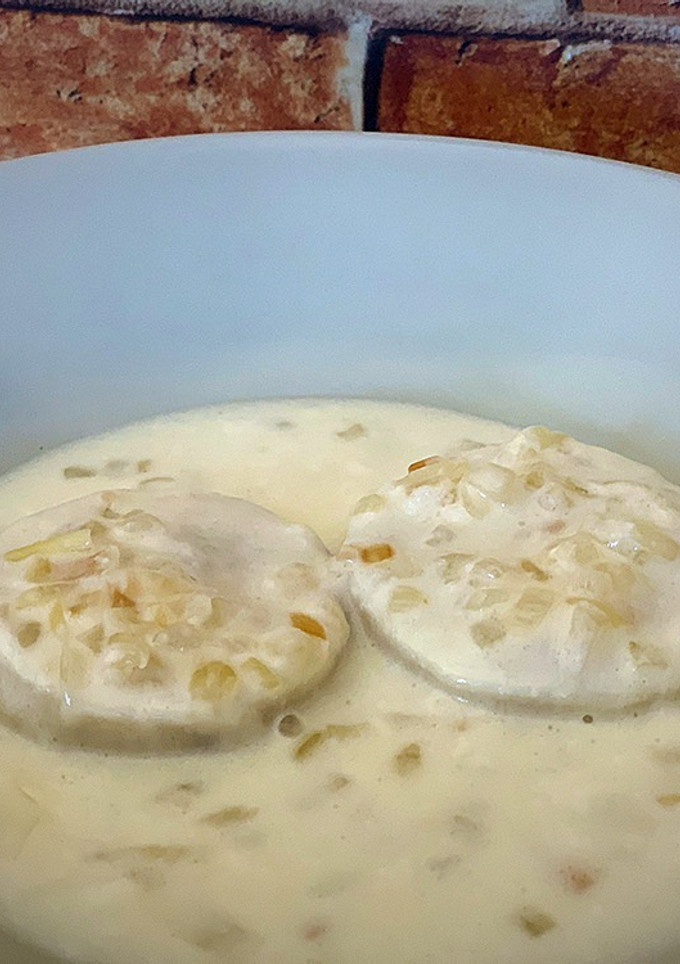 Una foto de Merluza en salsa de coco