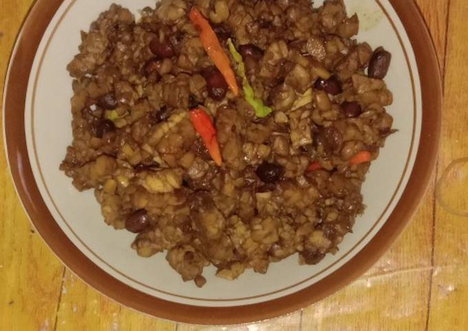 Resep termudah buat Tumis tempe dan kacang tanah bertabur cabe rawit yang sesuai selera