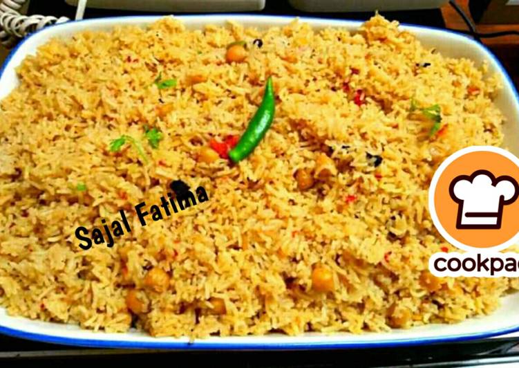 Simple Way to Make Quick Special Chana Pulao (chickpeas rice)