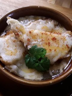 A picture of Sig's Onion soup with Brandy, #myfavouriterecipes.