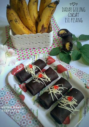 Foto resep Dadar Gulung Coklat Isi Pisang Coklat