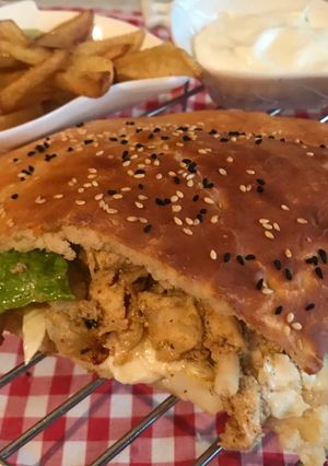A picture of Turkish Shawarma with Turkish Doner Bread.