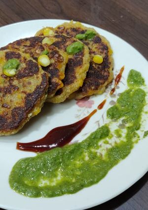 A picture of Potato Corn Tikki.