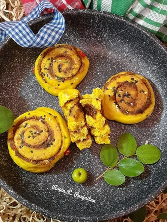 Cara Gampang Menyiapkan Resep Roti Gulung Abon Labu Kuning Empuk Tanpa Telur Tanpa Butter yang Lezat Sekali Anti Ribet, Bisa Manjain Lidah