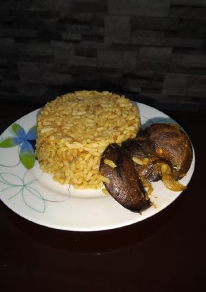 A picture of Buttered Jollof Rice.