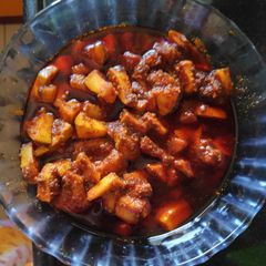 A picture of Instant raw mango pickle.