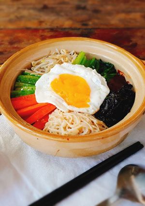 Hình của món Cơm trộn hàn quốc chay.