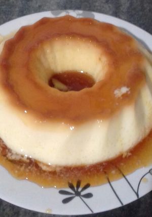 Una foto de Flan de naranja
