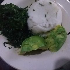 A picture of Spinach Ugali.