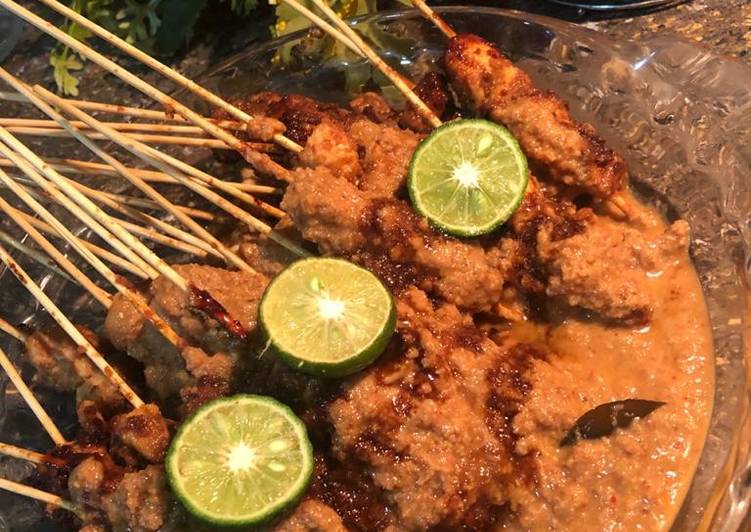 Sate ayam kuah kacang simple dan enak