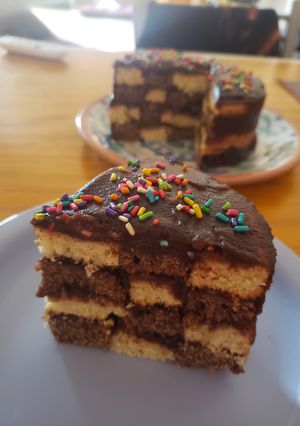 Una foto de Torta Ajedrez