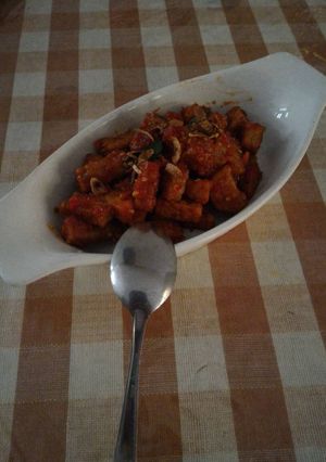 Foto resep Tempe Balado daun jeruk