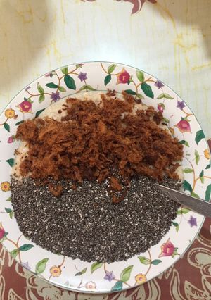Foto resep Oat with chia seed&abon