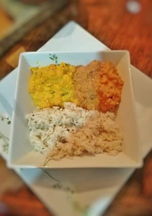 Una foto de Garbanzos Tikka Masala y carne de soja Garam Masala