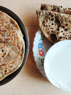 A picture of Puran Poli with organic jaggery.