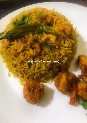 صورة لوصفة أرز بالجمبري