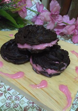 Foto resep Soes coklat vla strawberry (2 telur)