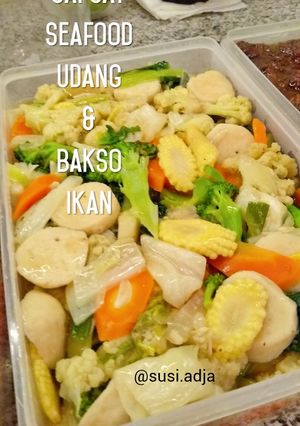 Foto resep Capcay Seafood Udang & Bakso Ikan