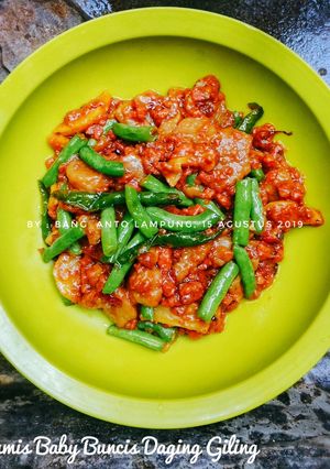 Foto resep Tumis Baby Buncis Daging Giling