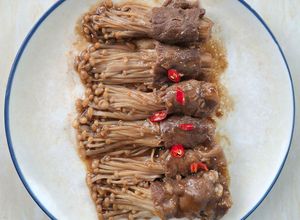 Foto resep Enoki Beef Roll Saus Teriyaki