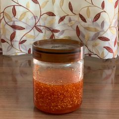 A picture of Kachche aam ka meetha achar/ Pickle.