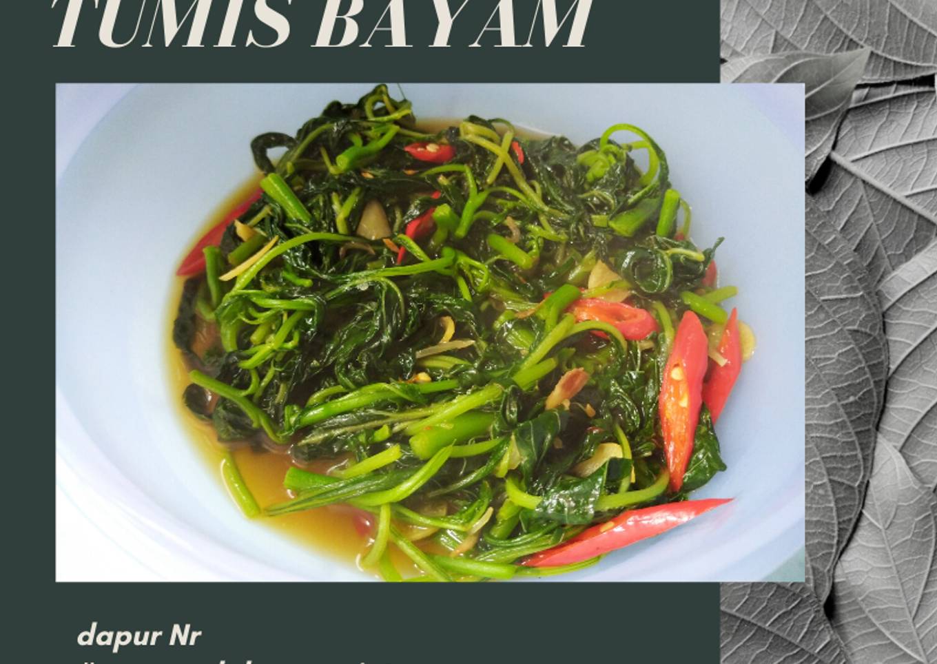 Resep Tumis bayam Anti Gagal