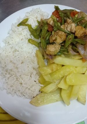 Una foto de Saltado de vainita